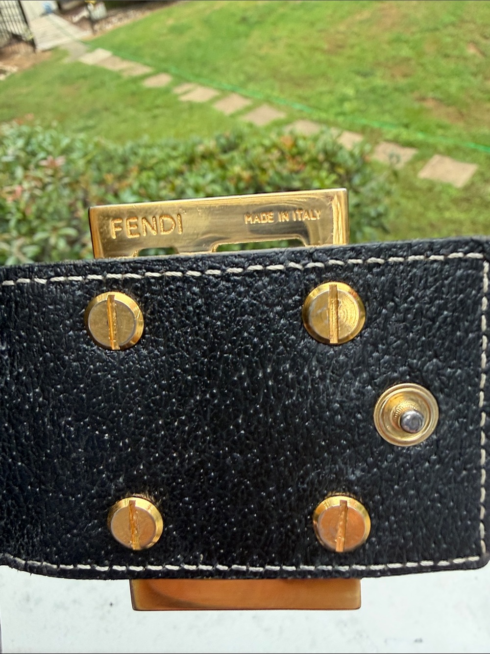 Fendi Black Leather Wallet with Silver Logo Plaque - Picture 9 of 16